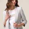 Blazer aperto in tessuto fluido