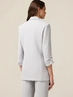 Blazer aperto in tessuto fluido