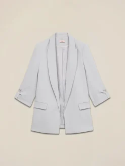 Blazer aperto in tessuto fluido