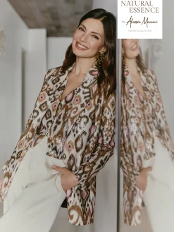 Blazer con ricamo in paillettes