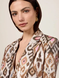Blazer con ricamo in paillettes