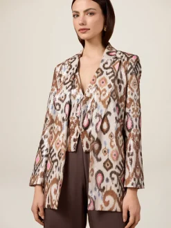 Blazer con ricamo in paillettes