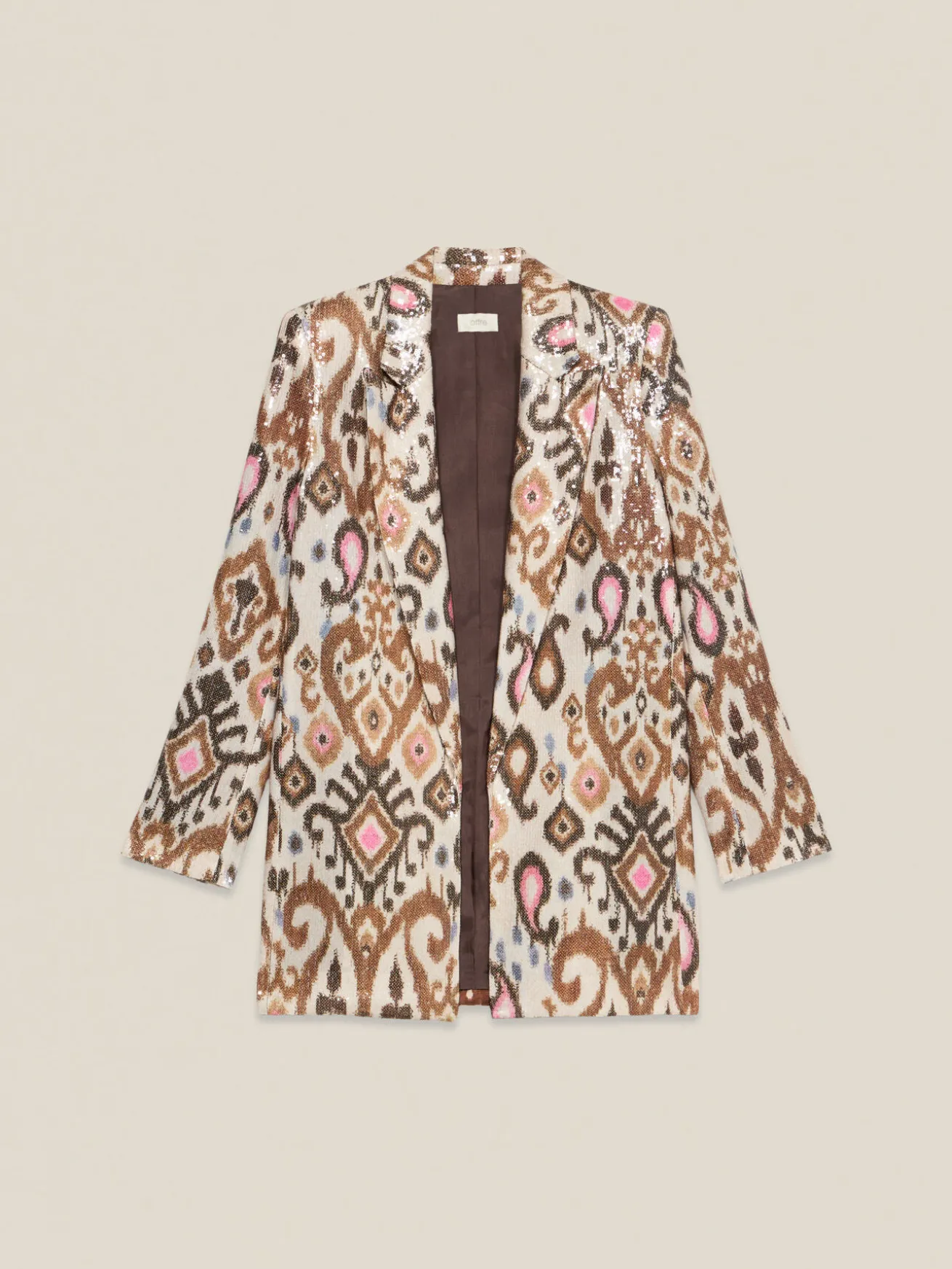 Blazer con ricamo in paillettes