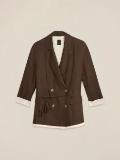 Blazer destrutturato con cintura