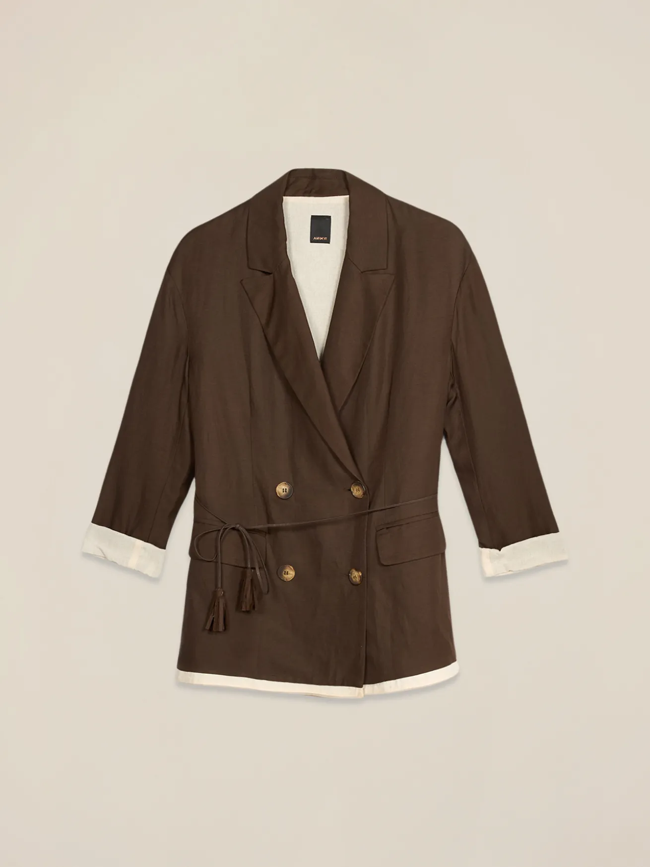Blazer destrutturato con cintura