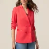 Blazer doppiopetto in tessuto crêpe
