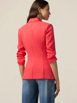 Blazer doppiopetto in tessuto crêpe