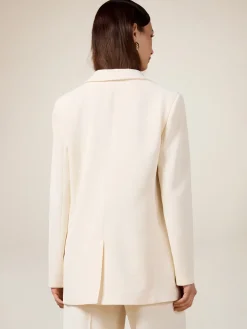 Blazer doppiopetto in tessuto crêpe