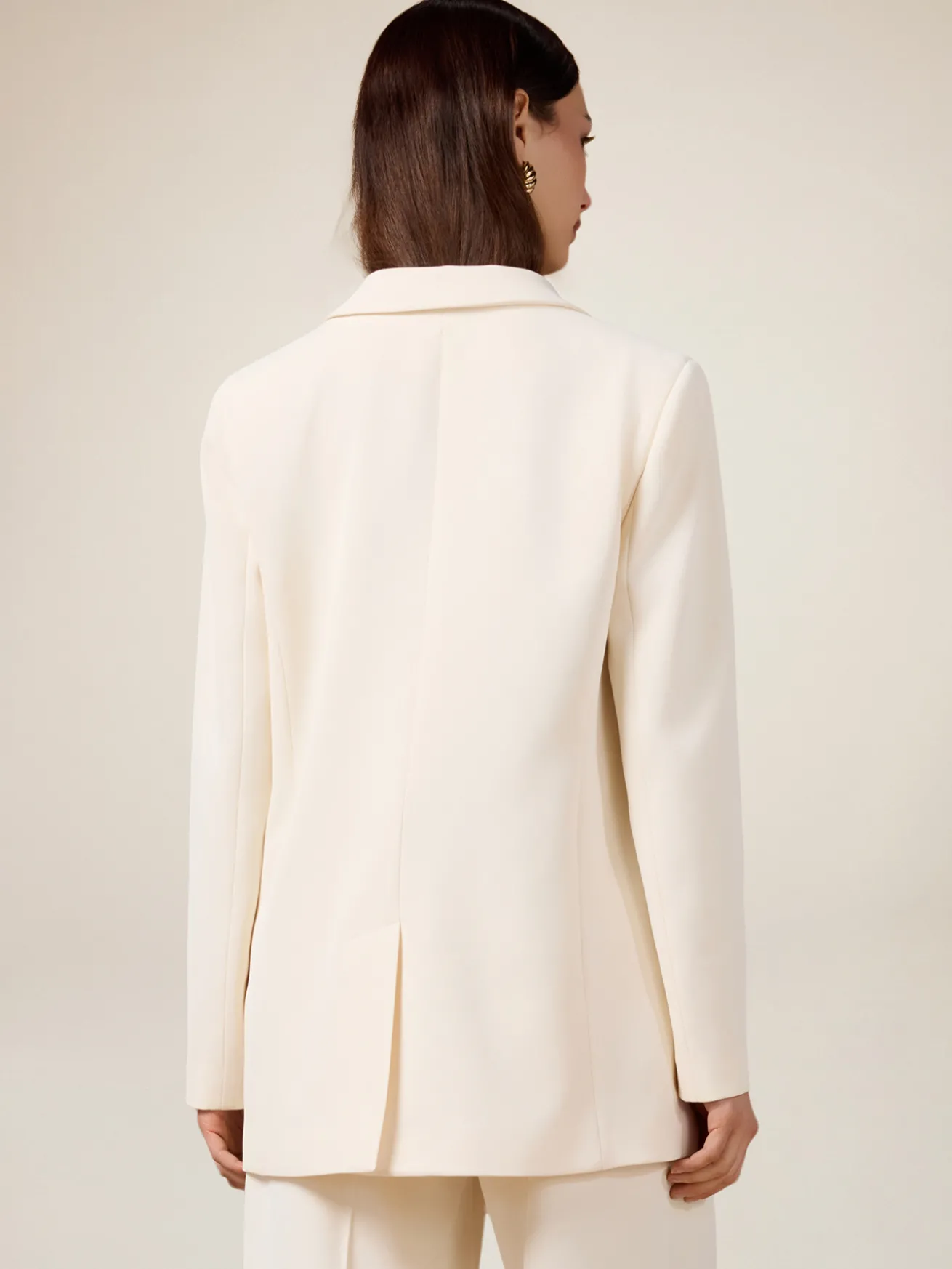 Blazer doppiopetto in tessuto crêpe