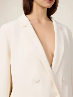 Blazer doppiopetto in tessuto crêpe