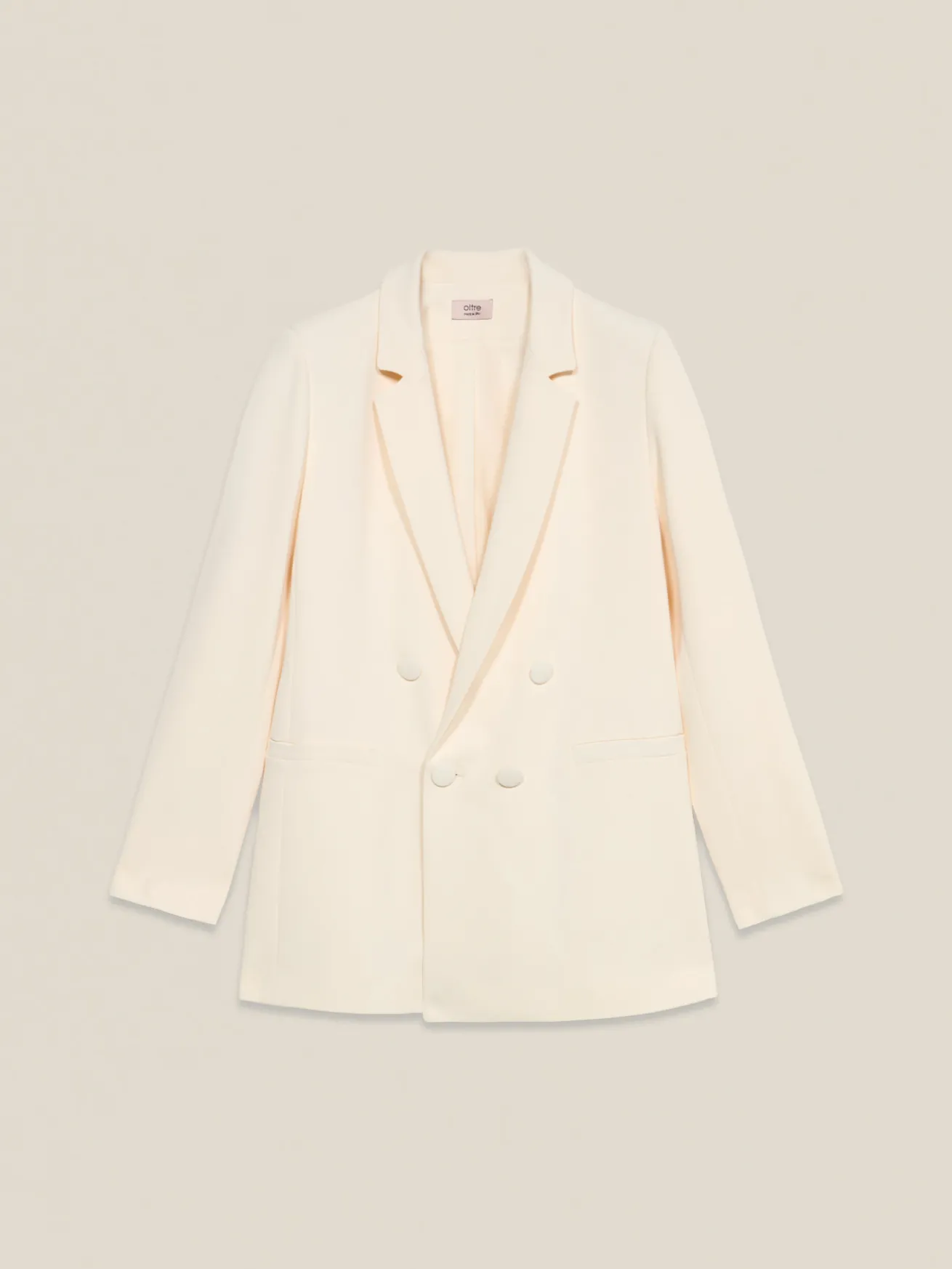 Blazer doppiopetto in tessuto crêpe