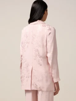 Blazer jacquard con spilla