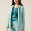 Blazer monopetto con profili a contrasto