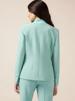 Blazer monopetto con profili a contrasto