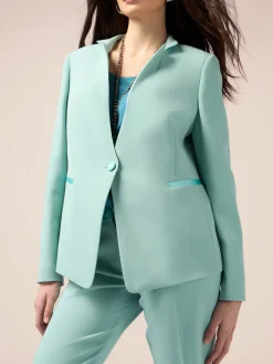 Blazer monopetto con profili a contrasto