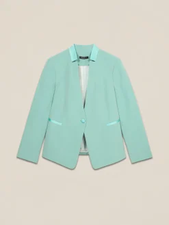 Blazer monopetto con profili a contrasto