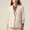 Blazer monopetto in tessuto fluido