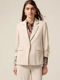 Blazer monopetto in tessuto fluido