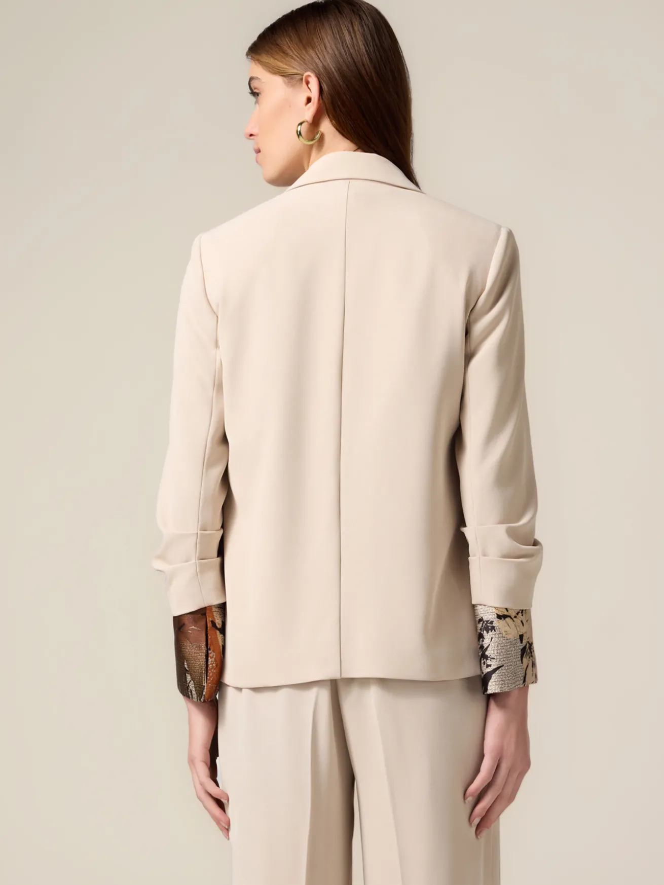 Blazer monopetto in tessuto fluido