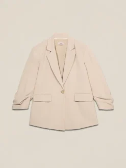 Blazer monopetto in tessuto fluido