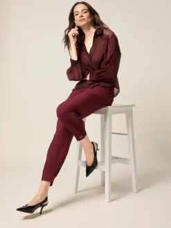 Blusa con inserti in pizzo