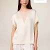 Blusa con inserto see-through