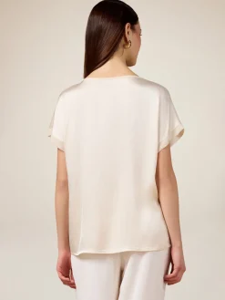 Blusa con inserto see-through