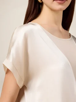 Blusa con inserto see-through