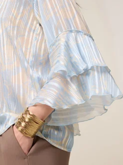 Blusa in georgette con volant