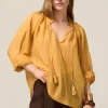 Blusa in mussola misto seta