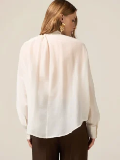 Blusa in mussola misto seta