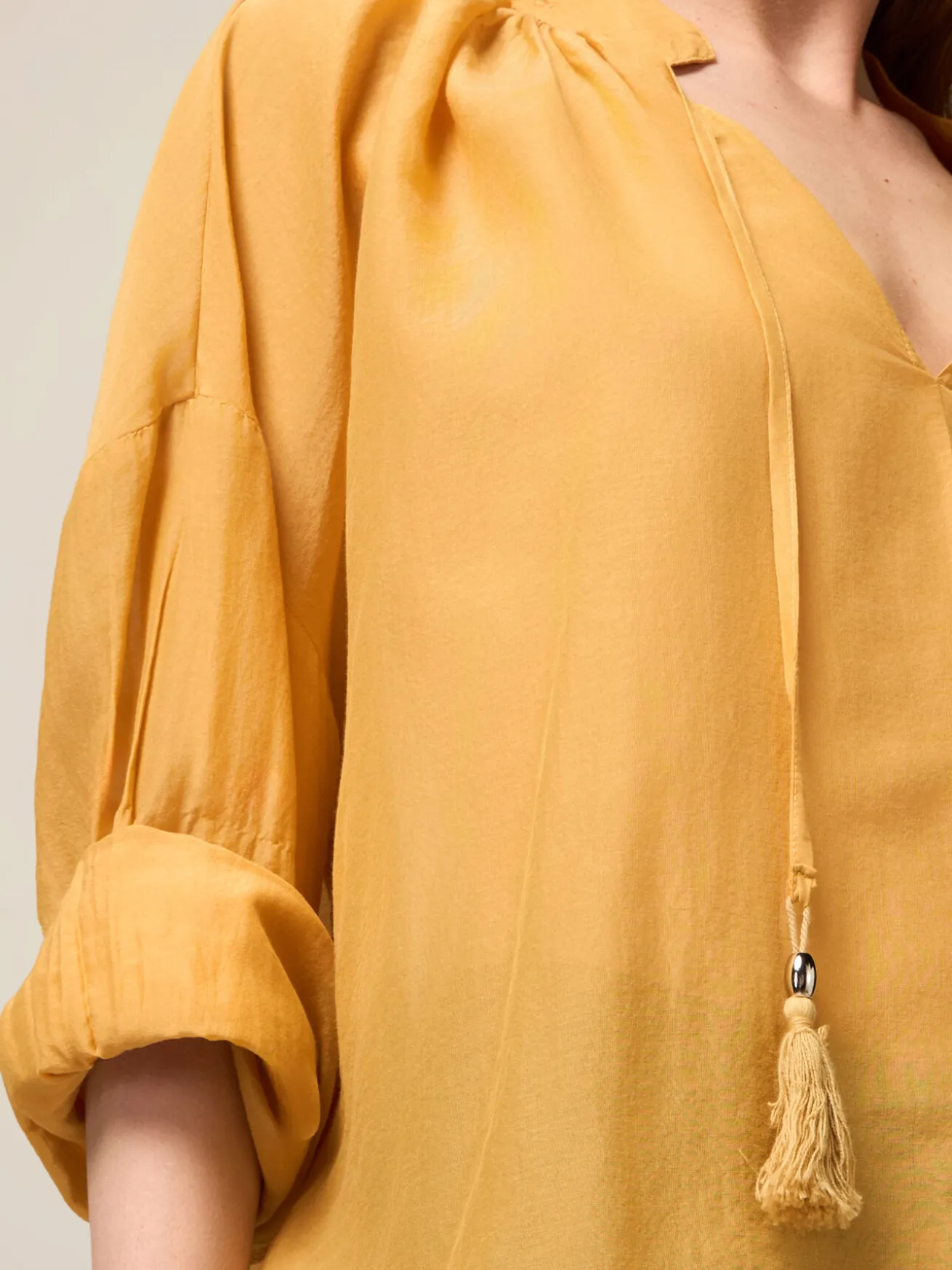 Blusa in mussola misto seta