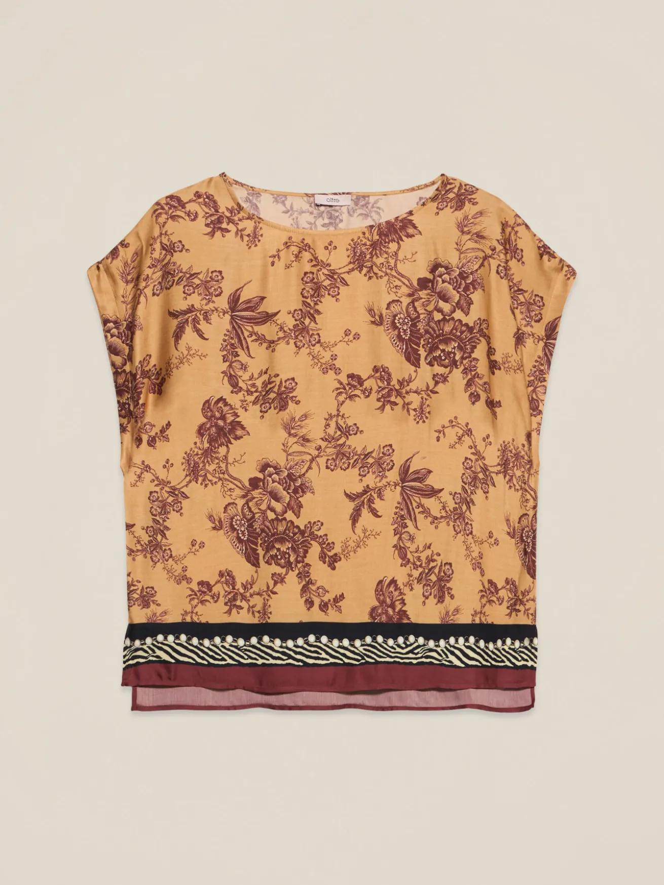 Blusa in raso a fantasia floreale