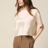 Blusa in raso con taschino