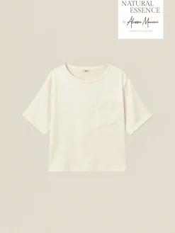 Blusa in raso con taschino