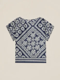 Blusa in raso fantasia