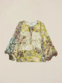 Blusa in raso fantasia