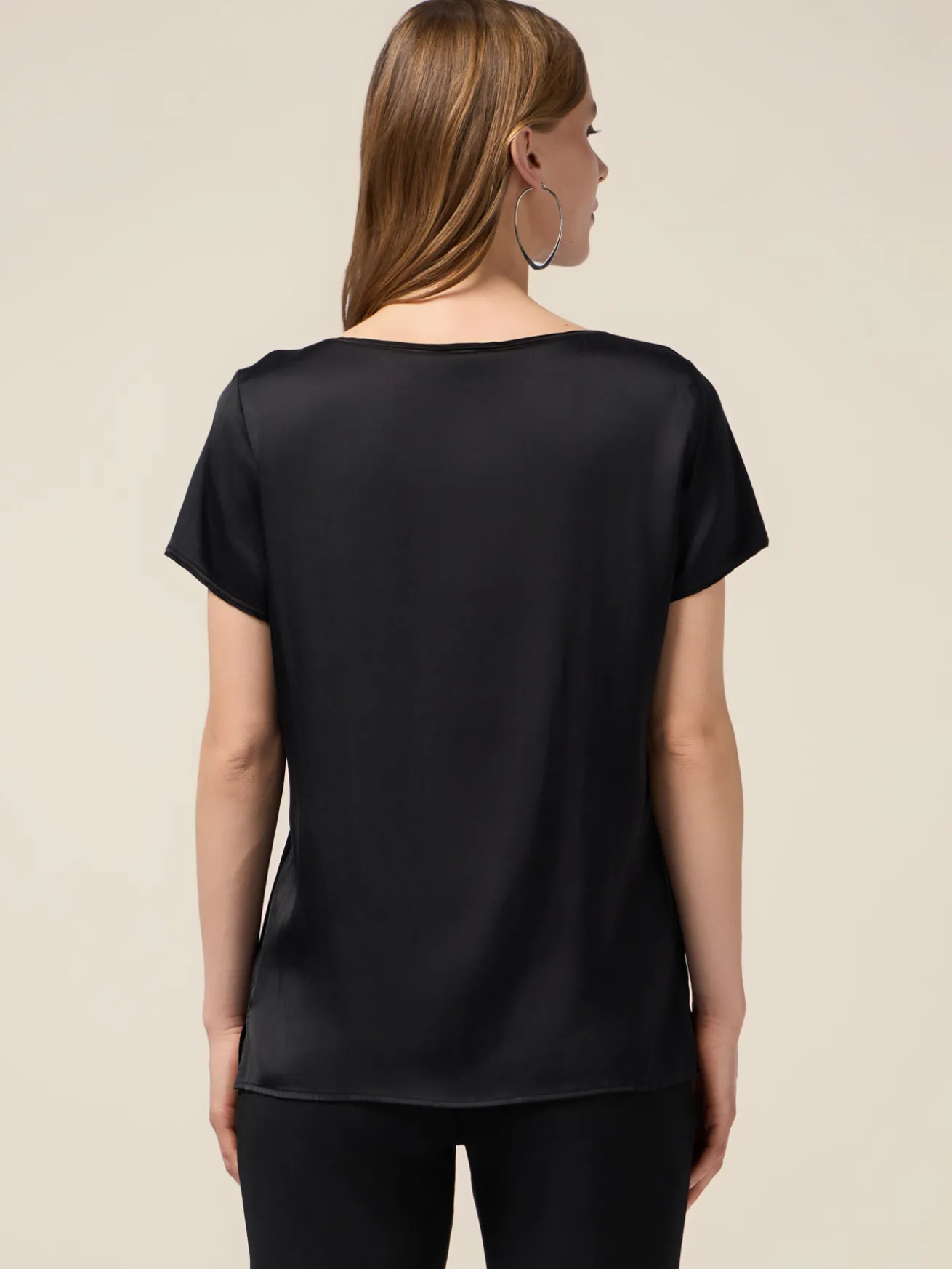 Blusa in raso misto viscosa