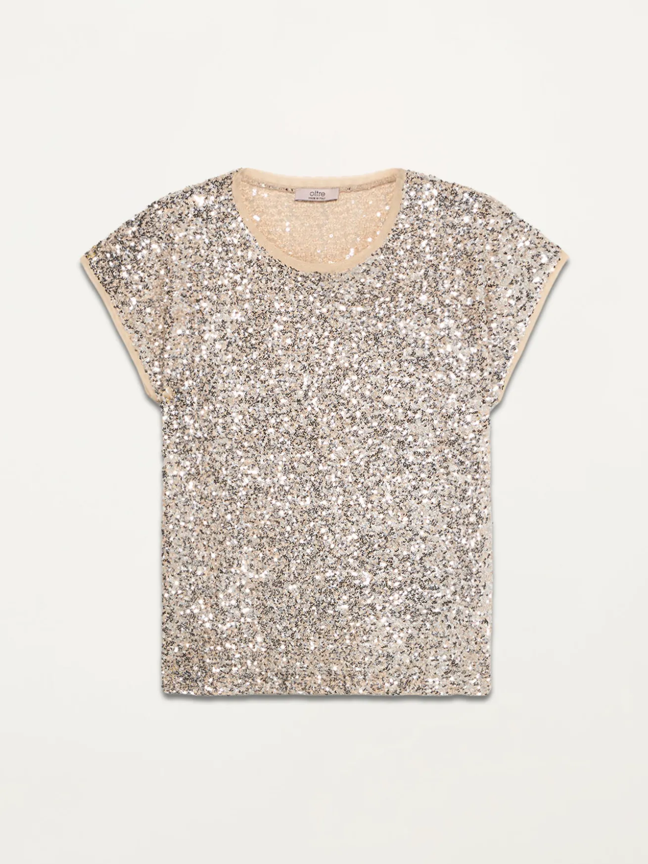 Blusa in tulle full paillettes