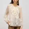 Blusa in voile con volants