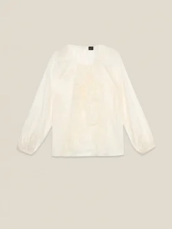 Blusa in voile con volants