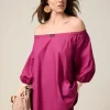 Blusa off shoulders in cotone