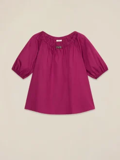 Blusa off shoulders in cotone