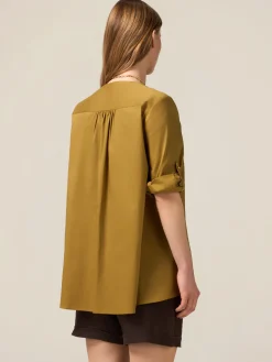 Blusa over misto cotone