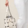Borsa a secchiello con intreccio