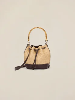 Borsa a secchiello intrecciato