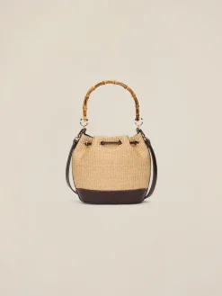 Borsa a secchiello intrecciato