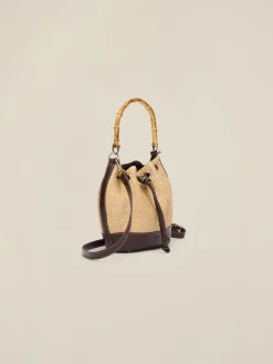 Borsa a secchiello intrecciato