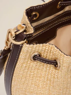 Borsa a secchiello intrecciato