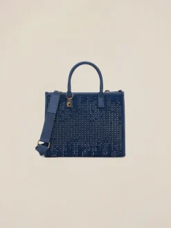 Borsa bauletto con cristalli